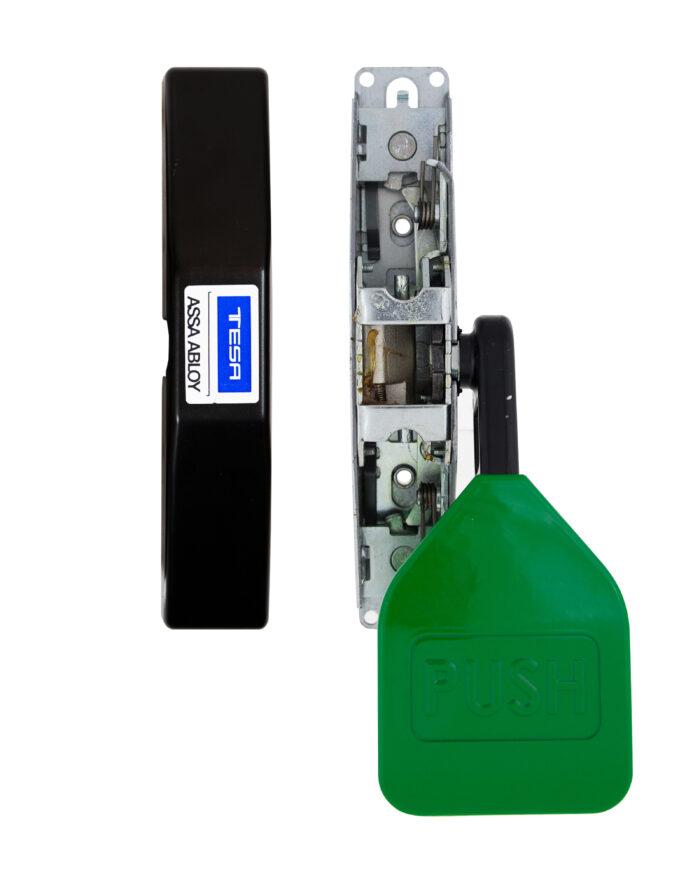 Замок TESA для запасного виходу накладний TP91008 1 Locking NV 8x8мм N: black (RAL 9005)/ V: green (RAL 6002)