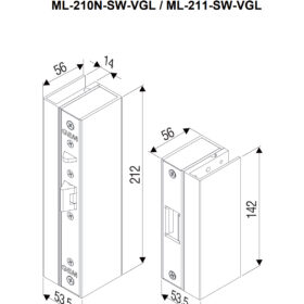 Електричний замок ML-210N-SW-VGL