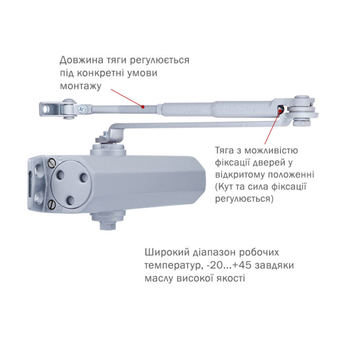 Дотягувач накладний RYOBI 1500 DS-1554 SILVER (9)